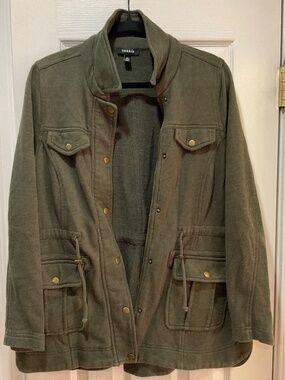 Torrid Olive Green Military Utility Jacket Size: 00. Pre Owned